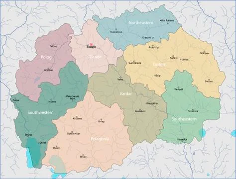 Map of Macedonia Stock Illustration