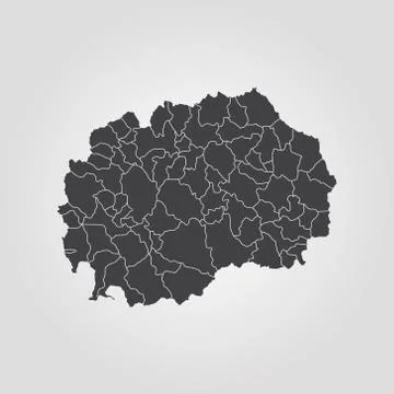 Map of Macedonia Stock Illustration