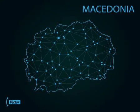 Map of Macedonia. Vector illustration. World map Stock Illustration