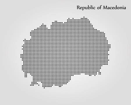 Map of Macedonia. Vector illustration. World map Illustrazione stock