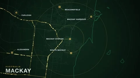Map of Mackay 스톡 동영상 341059837