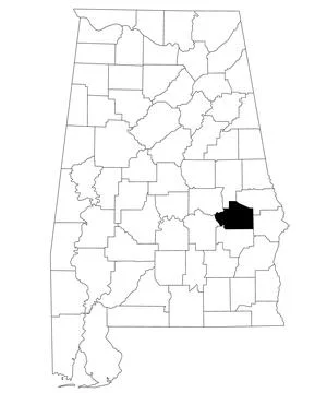 Map of Macon County in Alabama state on white backround. single County map .. Stock Illustration