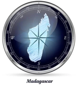 Map of madagascar with borders Stock Illustration