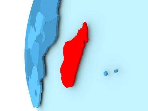 Map of Madagascar Illustrazione stock