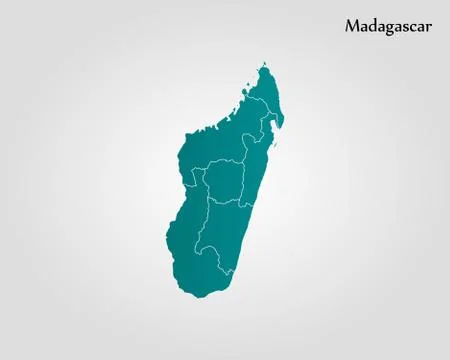 Map of Madagascar Stock Illustration