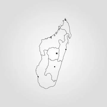Map of Madagascar Illustrazione stock