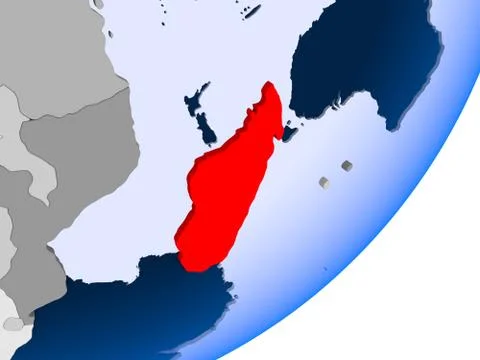 Map of Madagascar Stock Illustration