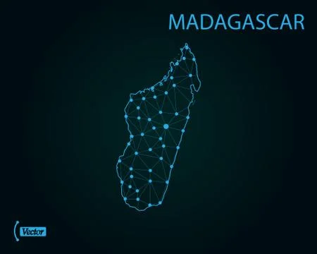 Map of Madagascar. Vector illustration. World map Stock Illustration