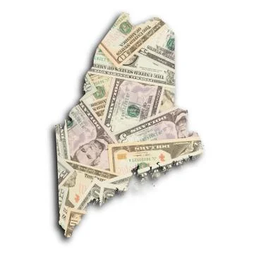 Map of maine Stock Illustration