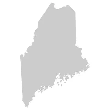 Map of Maine, ME Stock Illustration