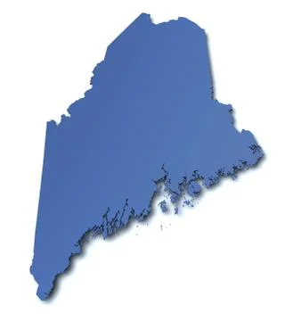 Map of Maine - USA Stock Illustration