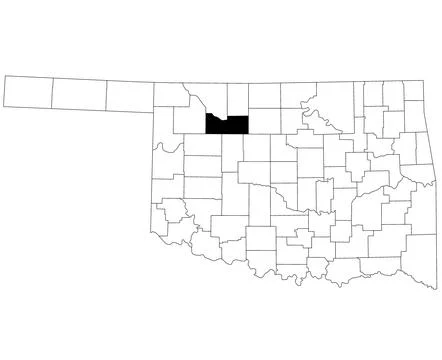 Map of Major County in Oklahoma state on white background. single County ma.. Stock Illustration
