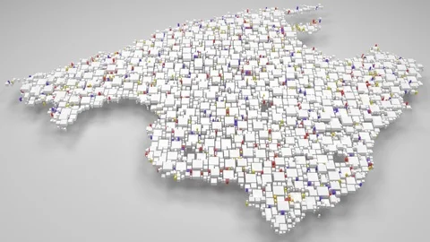 Map of Majorca - Spain Stock Footage 95160065