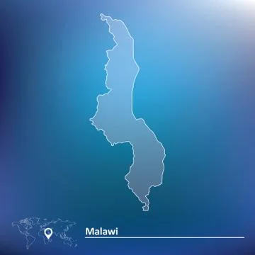 Map of Malawi Stock Illustration