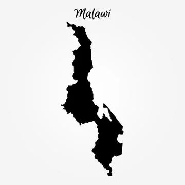 Map of Malawi Stock Illustration