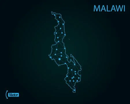 Map of Malawi. Vector illustration. World map Stock Illustration