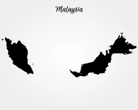 Map of Malaysia Stock Illustration