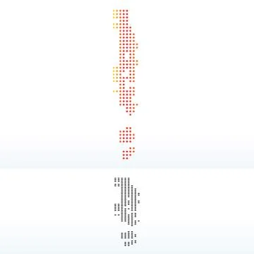 Map of  Maldives with Dot Pattern Stock Illustration