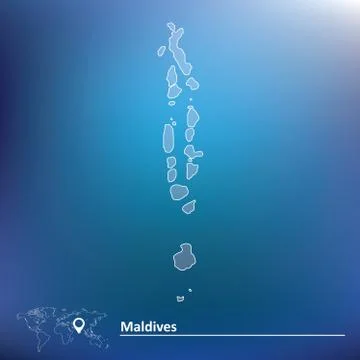 Map of Maldives Stock Illustration