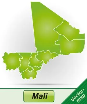 Map of mali Stock Illustration
