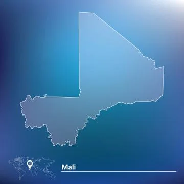 Map of Mali Stock Illustration