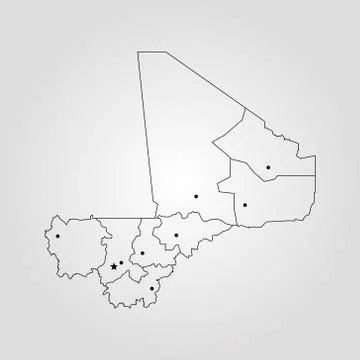 Map of Mali Stock Illustration