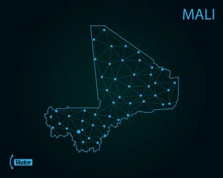 Map of Mali. Vector illustration. World map Stock Illustration