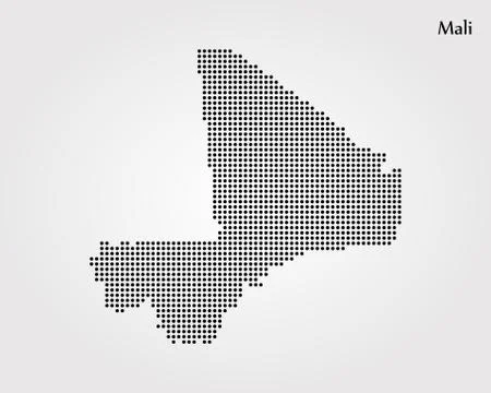 Map of Mali. Vector illustration. World map Stock Illustration