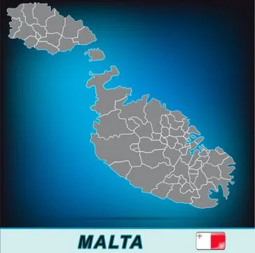 Map of malta Stock Illustration