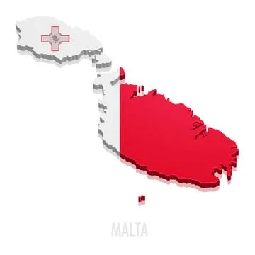 Map Malta Stock Illustration