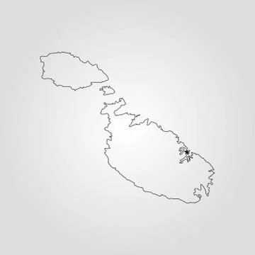Map of Malta Stock Illustration