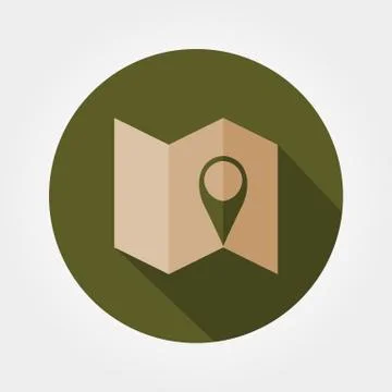 Map. Map mark. Icon. Stock Illustration