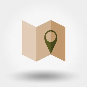 Map. Map marks. Icon Stock Illustration