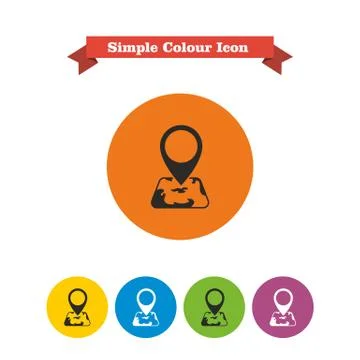 Map with map pointer Stock-Illustration