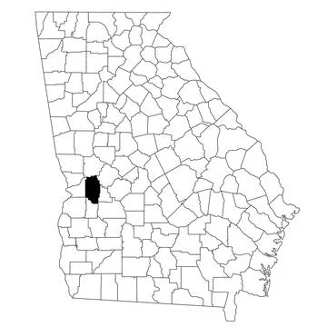 Map of Marion County in Georgia state on white background. single County ma.. Stock Illustration