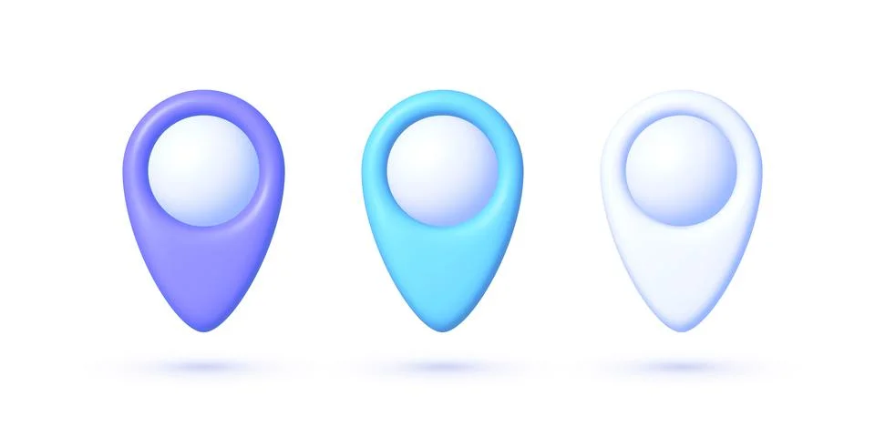 Map mark 3d, great design for any purposes. Realistic isolated vector. Map Stock Illustration