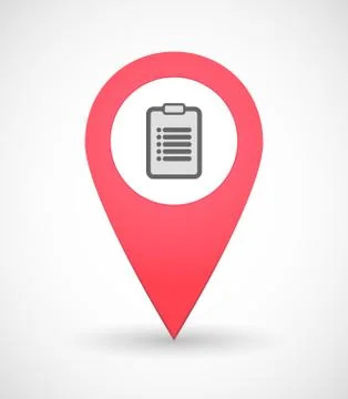 Map mark icon with an inform Stock Illustration