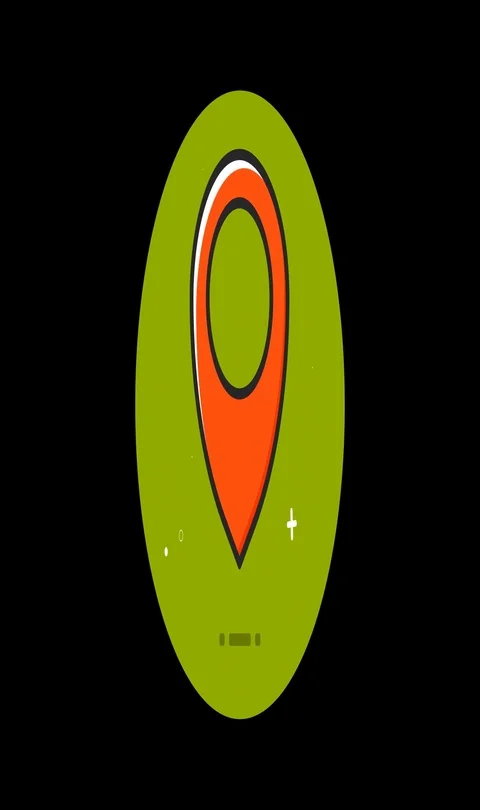 Map Mark Premium flat icon animated with alpha channel Stock Footage 101584625