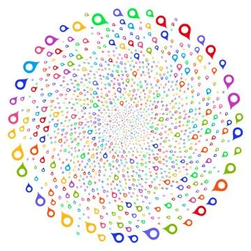 Map Marker Centrifugal Exploding Globula イラスト素材