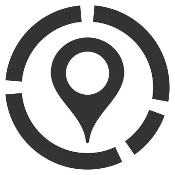 Map Marker Diagram Flat Vector Icon Stockillustratie
