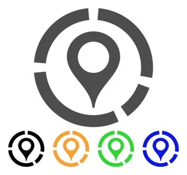 Map Marker Diagram Vector Icon Stockillustratie