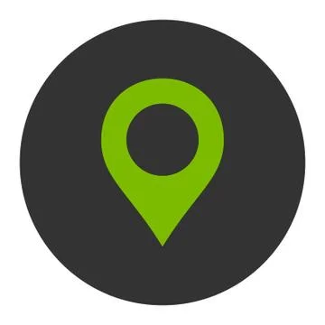 Map Marker flat eco green and gray colors round button 스톡 일러스트