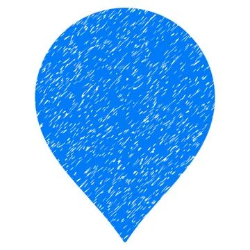 Map Marker Grainy Texture Icon Stock Illustration