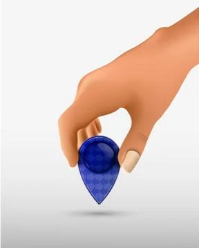Map marker in hand Stock Illustration