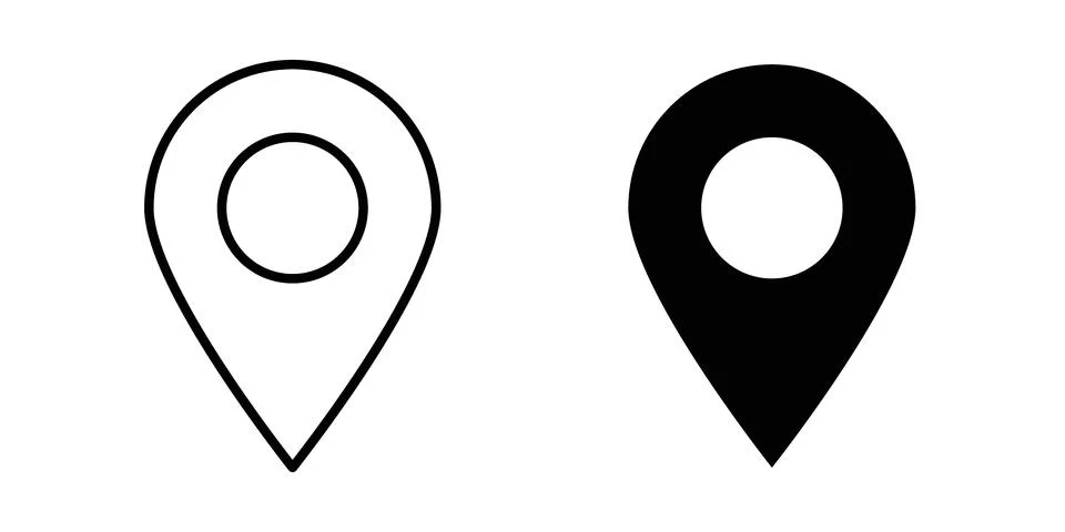 Map marker icon design. Illustration icons in linear and clipart pack Stock Illustration