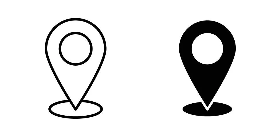 Map marker icon for design projects and web UI Stock Illustration