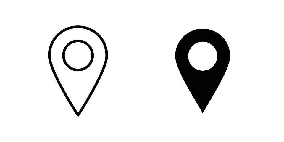 Map marker icon Illustration set. Vector Eps10 for apps Stock Illustration
