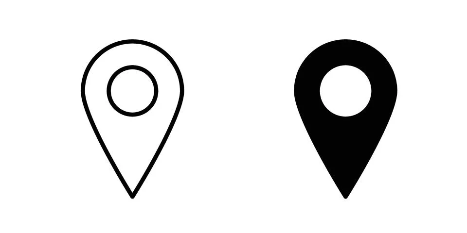 Map marker icon illustration vector, icon set for apps Stock Illustration