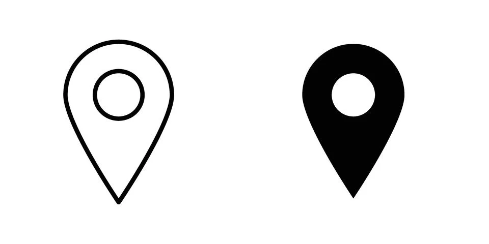 Map marker icon illustration vector, icon set for apps 스톡 일러스트