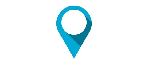 Map marker icon moving up and down animation. Map pointer. Seamless loop. HD Video stock 113326258